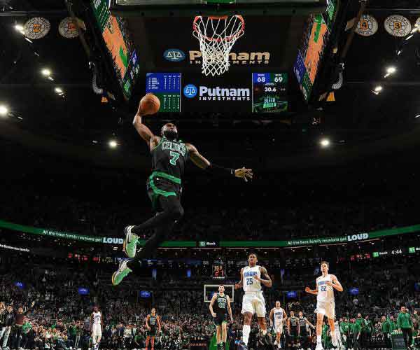 Boston Celtics Player Playing in NBA Game